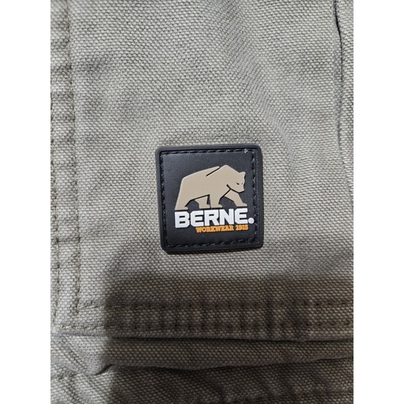 Berne Canvas Jacket Mens L Heavy Work Hunting All Weather Sage Preowned SALE!! - Picture 8 of 17